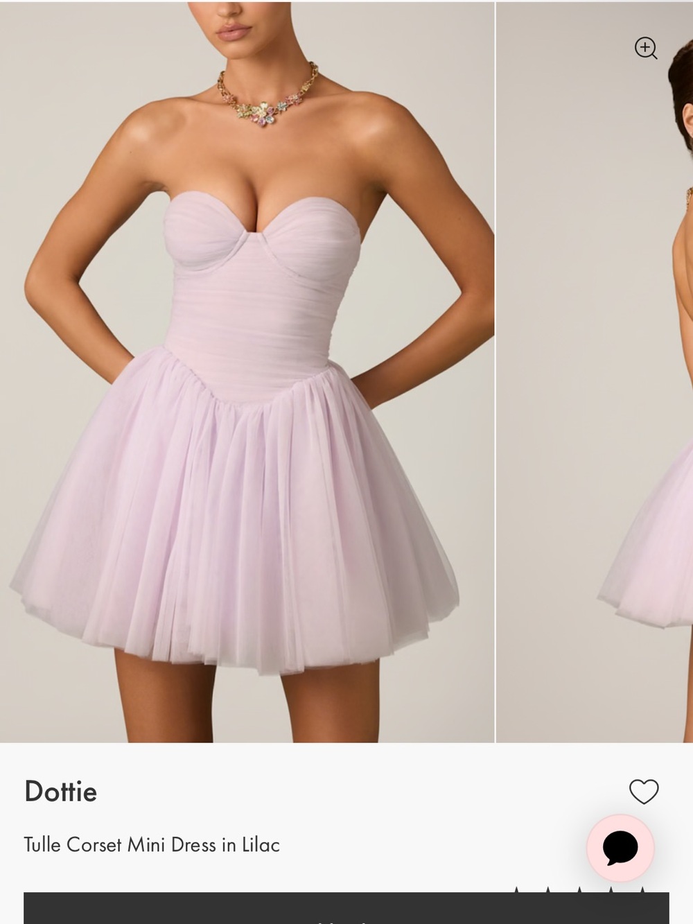 DOTTIE Oh Polly Lilac Tulle Corset Mini Dress - Picture 3 of 4